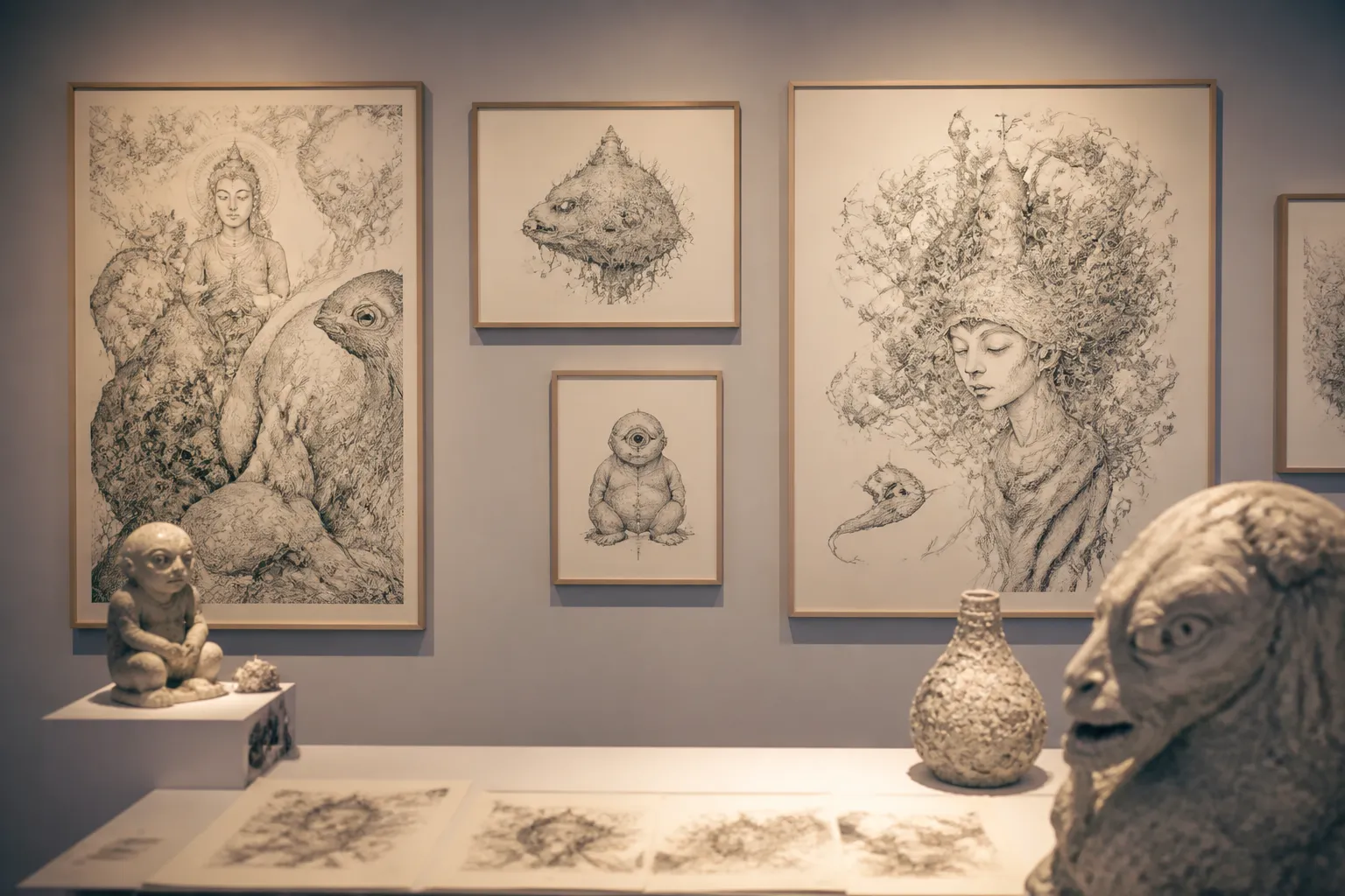 「まじりもののいるところ」いせやしおん個展